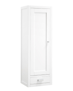 James Martin Addison 12-Inch Glossy White Petite Tower Hutch - Left