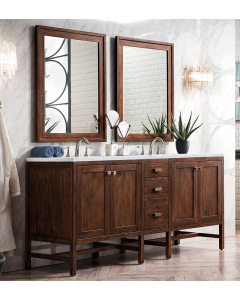 James Martin Addison (double) 71.88-Inch Mid Century Acacia Vanity Cabinet - E444-V72-MCA