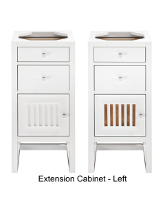 James Martin Athens 15-Inch Glossy White Extension Cabinet - Left