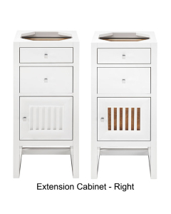 James Martin Athens 15-Inch Glossy White Extension Cabinet - Right