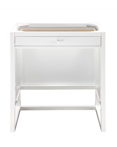 James Martin Athens 30-Inch Glossy White Makeup Cabinet - E645-DU30-GW