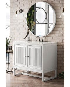 James Martin Athens (single) 35.88-Inch Glossy White Vanity - E645-V36-GW