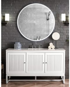 James Martin Athens (single) 59.88-Inch Glossy White Vanity Cabinet - E645-V60S-GW