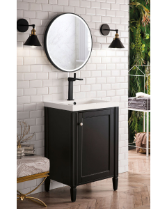James Martin Brittania (single) 23.63-Inch Black Onyx Vanity Vanity Cabinet - E652-V24-BKO