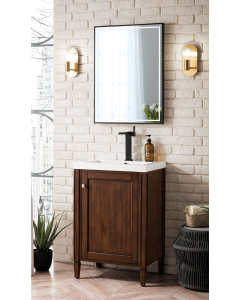 James Martin Brittania (single) 23.63-Inch Mid Century Acacia Vanity Cabinet - E652-V24-MCA