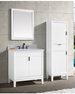 Avanity Emma (single) 31-Inch White Vanity - EMMA-V30-WT