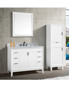 Avanity Emma (single) 43-Inch White Vanity - EMMA-V42-WT