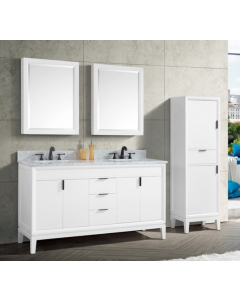 Avanity Emma (double) 61-Inch White Vanity - EMMA-V60-WT