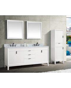 Avanity Emma (double) 73-Inch White Vanity - EMMA-V72-WT
