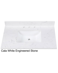 Avanity EUT37CW-RS (single) 37-inch Cala White Engineered Stone Countertop & Rectangular Sink