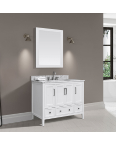 Avanity Everette (single) 42-Inch White Vanity - EVERETTE-V42-WT