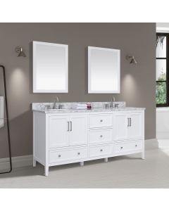 Avanity Everette (double) 72-Inch White Vanity - EVERETTE-V72-WT