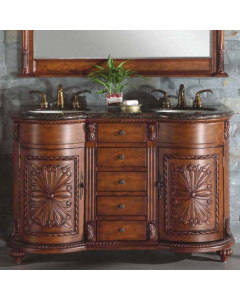 Natalia 54-inch Traditional Double Vanity with Matching Mirror
