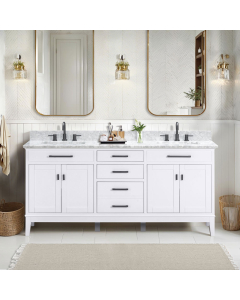 Avanity Madison (double) 72-Inch White Vanity - MADISON-V72-WT