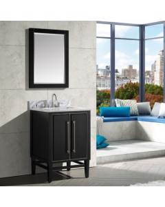 Avanity Mason (single) 25-Inch Black Vanity With Silver Trim - MASON-V24-BKS