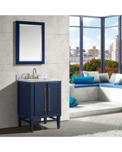 Avanity Mason (single) 25-Inch Navy Blue Vanity With Gold Trim - MASON-V24-NBG