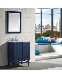Avanity Mason (single) 25-Inch Navy Blue Vanity With Silver Trim - MASON-V24-NBS