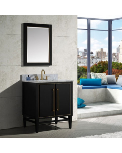 Avanity Mason (single) 31-Inch Black Vanity With Gold Trim - MASON-V30-BKG
