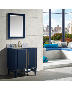 Avanity Mason (single) 31-Inch Navy Blue Vanity With Gold Trim - MASON-V30-NBG