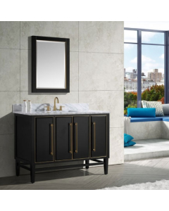 Avanity Mason (single) 49-Inch Black Vanity With Gold Trim - MASON-V48-BKG