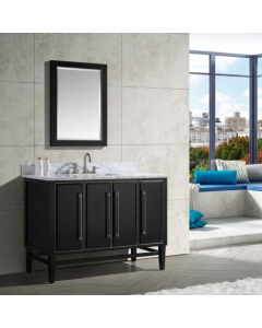 Avanity Mason (single) 49-Inch Black Vanity With Silver Trim - MASON-V48-BKS