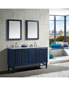 Avanity Mason (double) 61-Inch Navy Blue Vanity With Gold Trim - MASON-V60-NBG