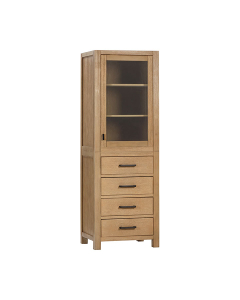 Avanity Modero 24-Inch Brushed Oak Bathroom Tall Linen Side Cabinet