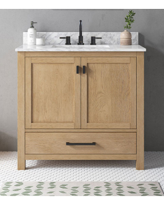 Shown With Carrara Marble (Veins & shading will vary)
