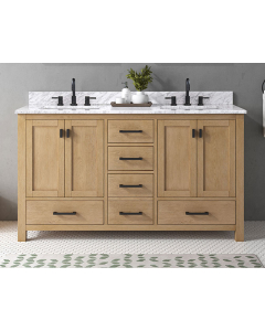 Avanity Modero (double) 60-Inch Brushed Oak Vanity - MODERO-V60-OA