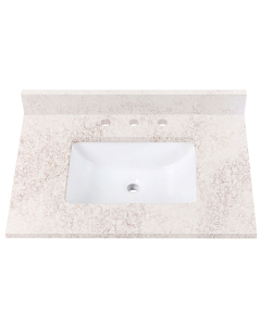 Avanity QUT31AL-RS (single) 31-inch Lotte Radianz Alluring Quartz Countertop & Rectangular Sink