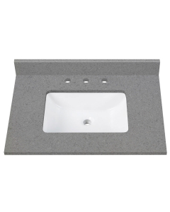 Avanity QUT31CO-RS (single) 31-inch Lotte Radianz Contrail Matte Quartz Countertop & Rectangular Sink