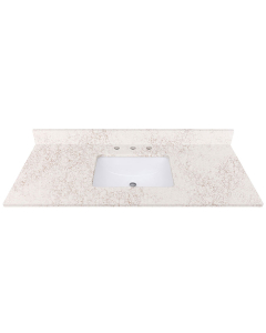 Avanity QUT43AL-RS (single) 43-inch Lotte Radianz Alluring Quartz Countertop & Rectangular Sink