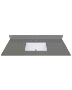 Avanity QUT43CO-RS (single) 43-inch Lotte Radianz Contrail Matte Quartz Countertop & Rectangular Sink