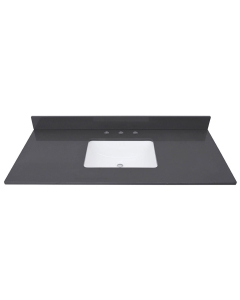 Avanity QUT43UG-RS (single) 43-inch Lotte Radianz Ural Gray Quartz Countertop & Rectangular Sink