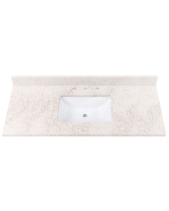 Avanity QUT49AL-RS (single) 49-inch Lotte Radianz Alluring Quartz Countertop & Rectangular Sink