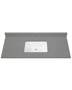 Avanity QUT49CO-RS (single) 49-inch Lotte Radianz Contrail Matte Quartz Countertop & Rectangular Sink