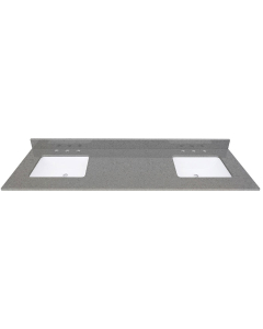 Avanity QUT73CO-RS (double) 73-inch Radianz Contrail Matte Quartz Countertop & Rectangular Sinks