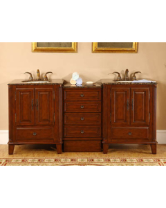 Roanoake (double) 76" Inch Traditional Bath Vanity 