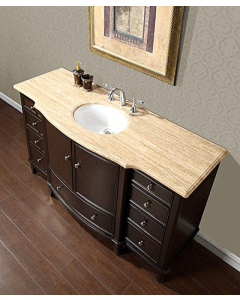 Sandstone (single) 60-Inch Transitional Bathroom Vanity