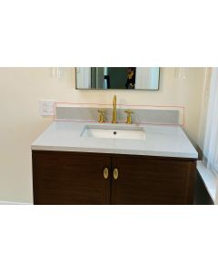 36-Inch Silestone Ethereal Noctis Quartz Backsplash