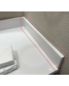 Silestone 22.25-inch White Zeus Quartz Sidesplash - We will confirm LEFT or RIGHT after order is placed