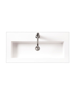 James Martin (single) 31.5-inch Glossy White Composite Stone Integrated Countertop/Sink