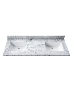 Avanity SUT73CW-RS (double) 73-inch Carrara Marble Countertop & Rectangular Sinks
