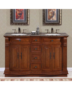 Tansy (double) 55-Inch Traditional Bathroom Vanity