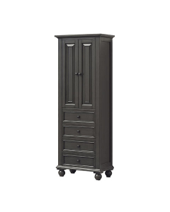 Avanity Thompson 24-Inch Charcoal Glaze Transitional Bathroom Tall Linen Side Cabinet