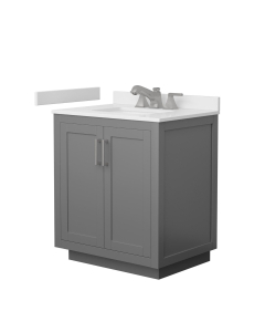 White Cultured Marble, 3-Hole