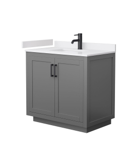 White Cultured Marble, 1-Hole