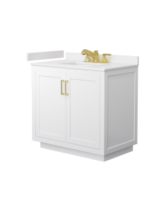 White Cultured Marble, 3-Hole