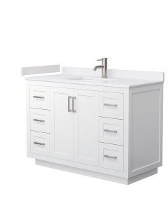 White Cultured Marble, 1-Hole