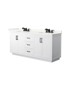 White Cultured Marble, 1-Hole